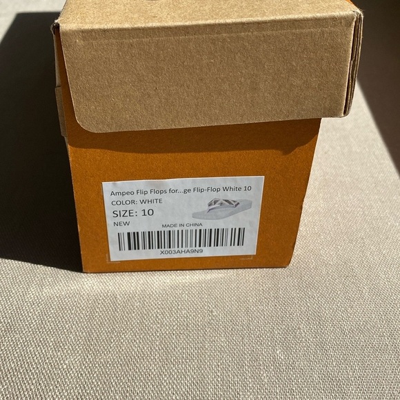 White Rhinestone Flop Flops 10 - Picture 2 of 9